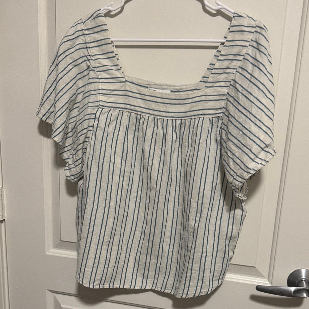 Sonoma Blue and White Striped Blouse